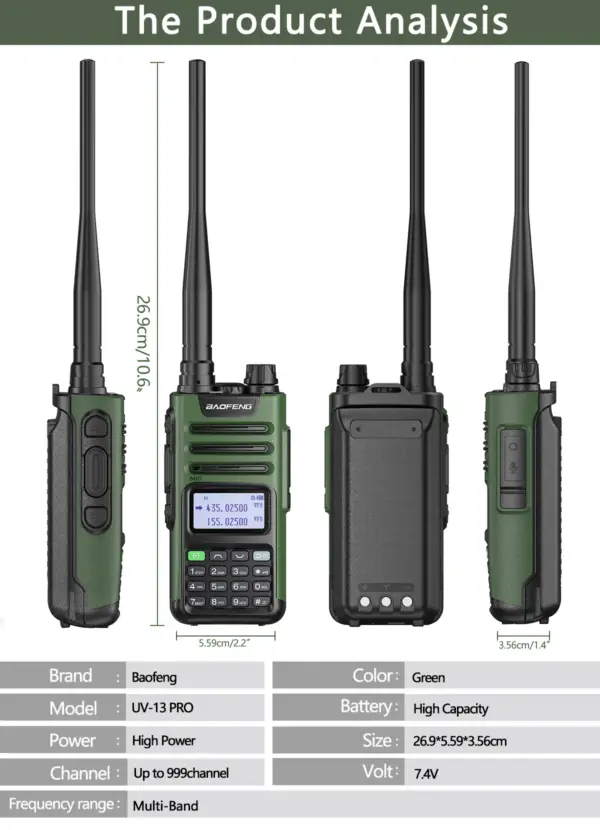 BaoFeng UV-13 PRO Walkie Talkie with Charger - Image 6