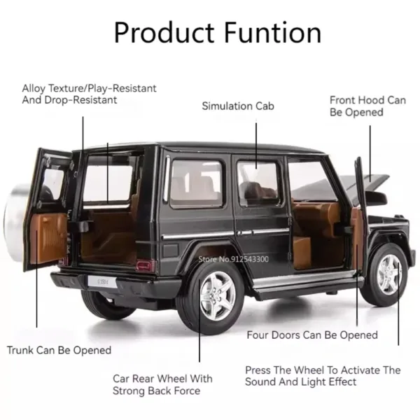 1/32 Mercedes-Benz G350D Diecast Car Model - Image 2