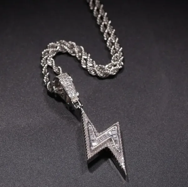 Iced Out Letter Pendant Necklace for Men - Image 15