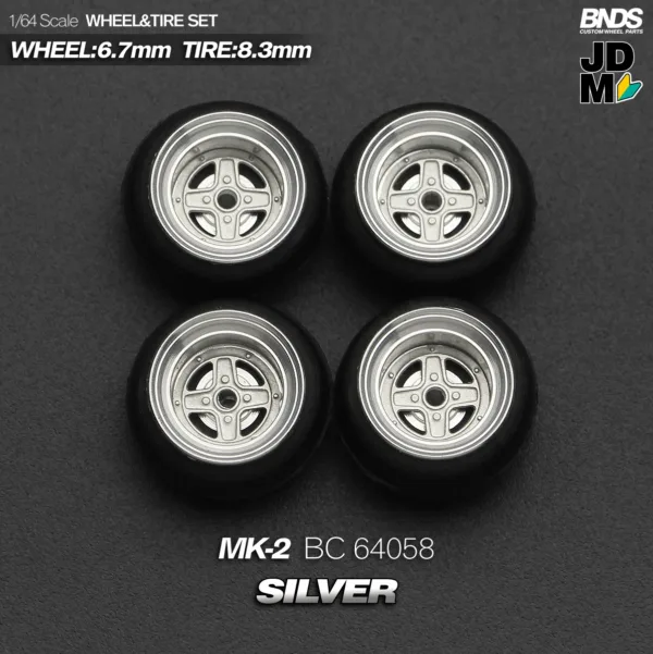 1/64 Scale Alloy Wheel and Tire Set 4pcs - Image 35