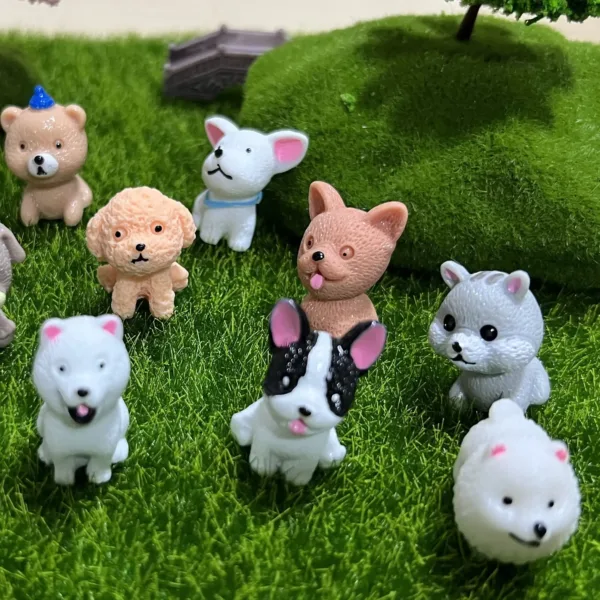 12pcs Mini Resin Dog Figurines for Decor - Image 5