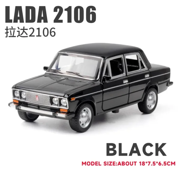 1:24 Metal Lada Retro Sedan Model Car - Image 7