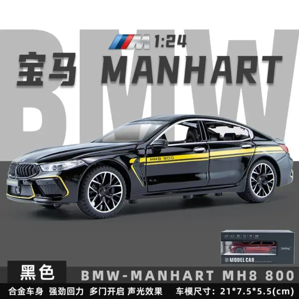 1:24 BMW M8 MH8 800 Diecast Alloy Model - Image 10