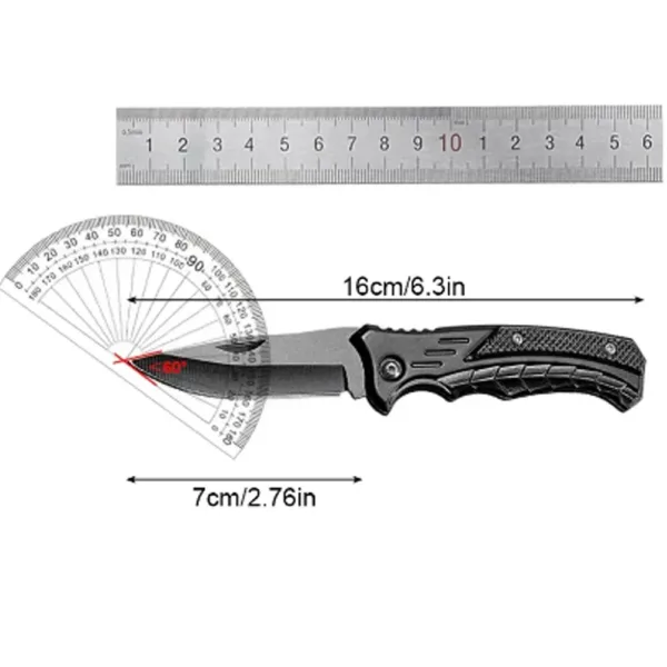 Multifunctional Stainless Steel Folding Keychain Knife - Image 6