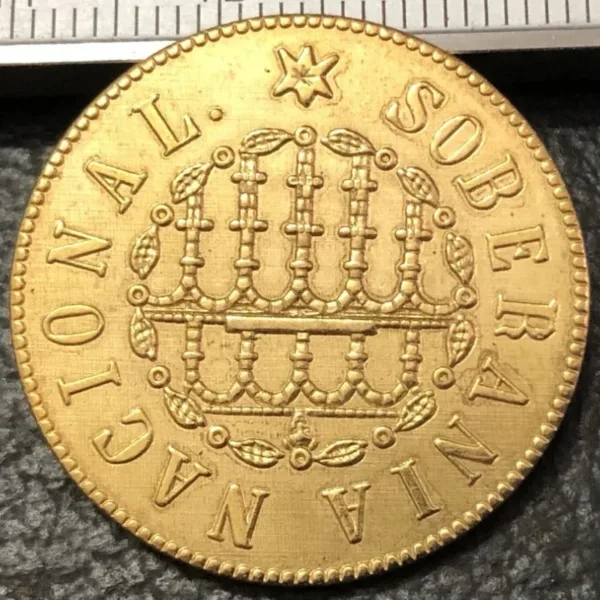 1868 Spain 25 Milesimas de Escudo Coin Replica - Image 2