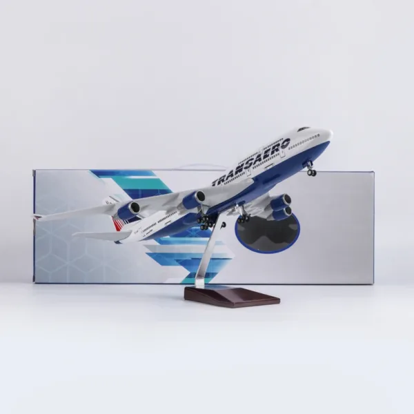 Transaero B747 Airplane Model Toy 1/150 Scale