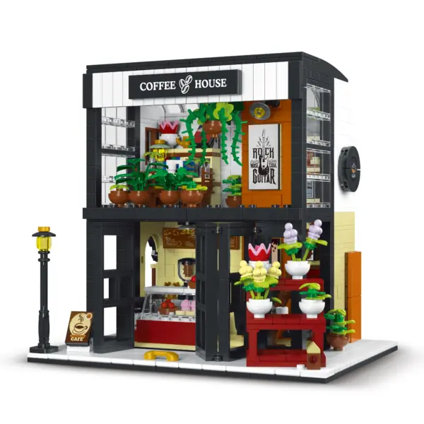 1454pcs Flower Language Cafe Building Blocks Set - Image 3