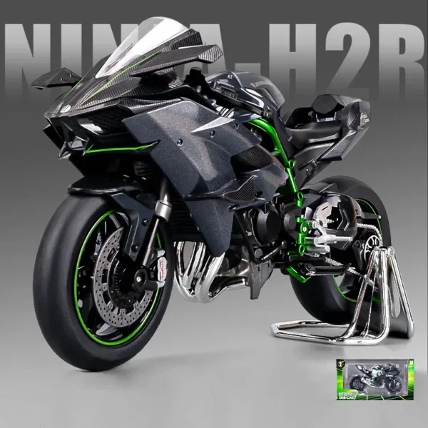 1:9 Scale Kawasaki H2R Ninja Motorcycle Model - Image 7