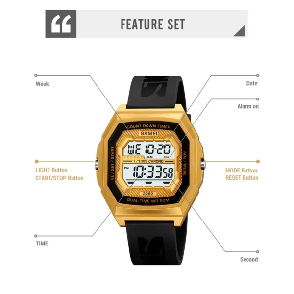 Digital Waterproof Sports Watch for Men and Women - Image 6