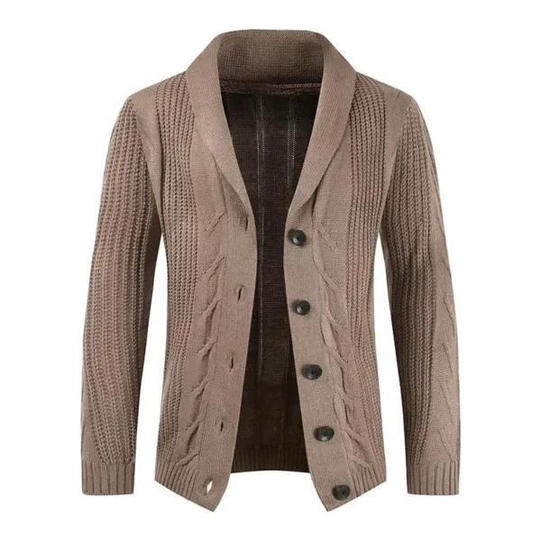 Men's Autumn Winter Knitted Sweater Coat - Image 5