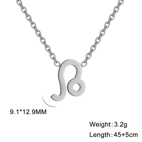 Zodiac Pendant Necklace for Women 12 Signs - Image 14