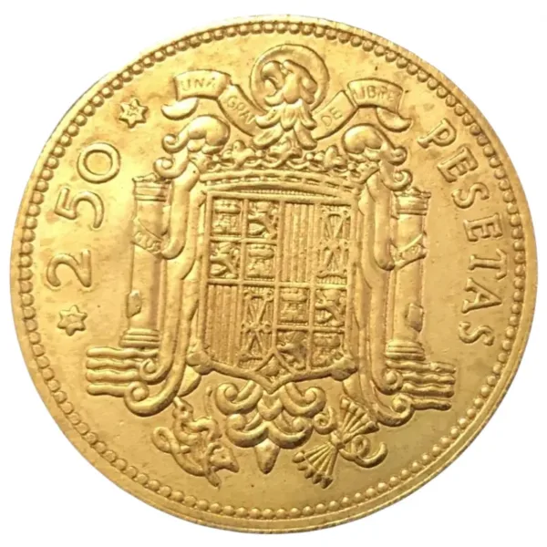 1953 Spain 2.5 Pesetas Bronze Replica Coin