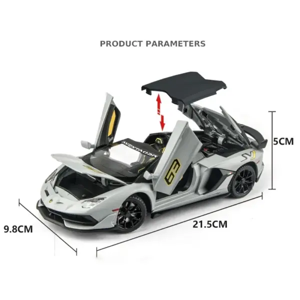 1:24 Scale Alloy Lamborghini Aventador SVJ63 - Image 5