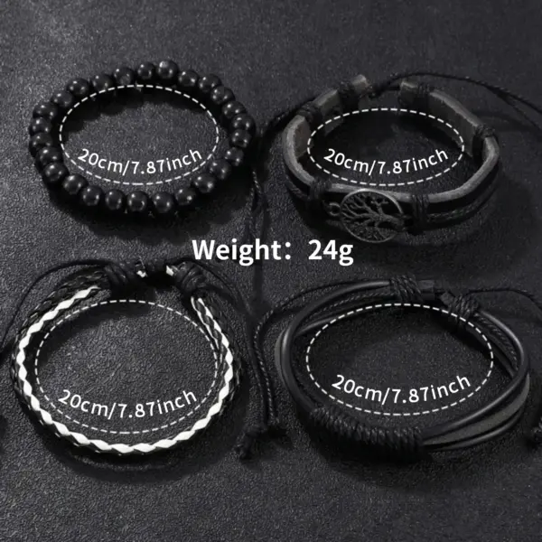 5PCS Men's Luxury Quartz Watch and Bracelets Set - Image 6