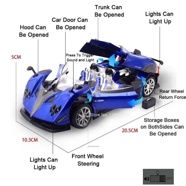 1:24 Pagani Zonda HP Diecast Car Model - Image 2