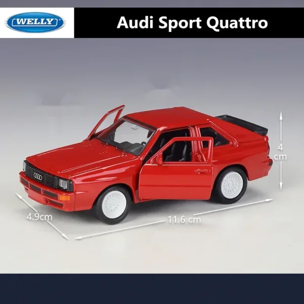 1:36 Audi Sport Quattro Diecast Model Car - Image 2