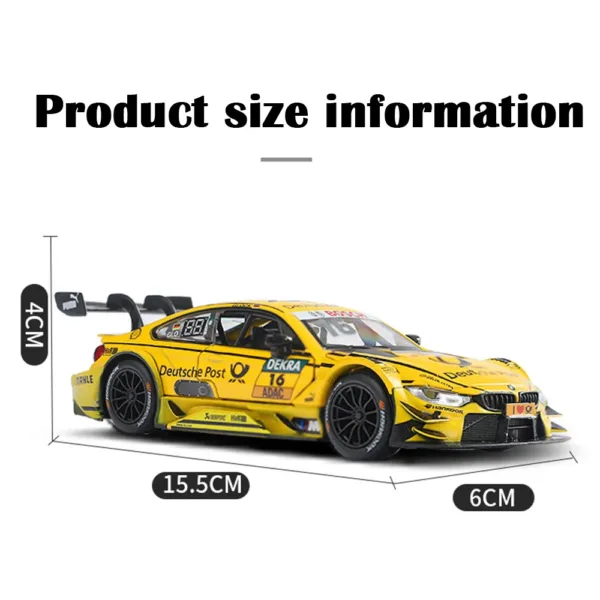 BMW M4 DTM M8 GTE Diecast Car Model - Image 6