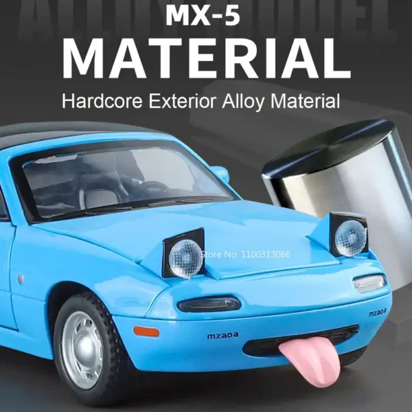 1:24 Mazda MX-5 Diecast Car with Sound - Image 3