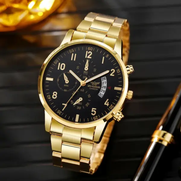 Men's Quartz Business Watch with Alloy Band - Image 4