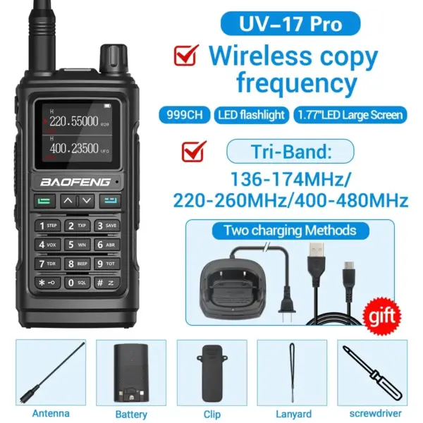 Baofeng UV-17 Pro Walkie Talkie 16KM Range - Image 11