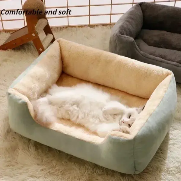 Plush Cat Bed for Comfortable Relaxation