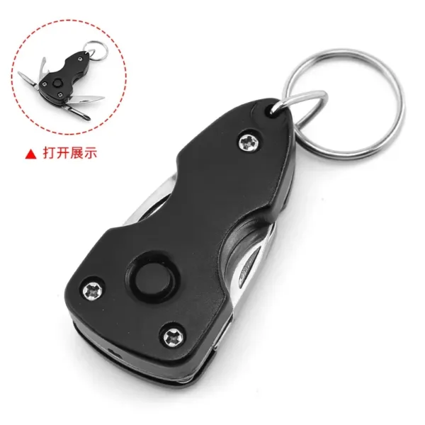 6-in-1 Folding Mini Keychain Knife with LED - Image 5