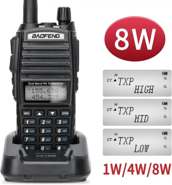 Baofeng UV-82 Dual PTT Walkie Talkie 8W - Image 3