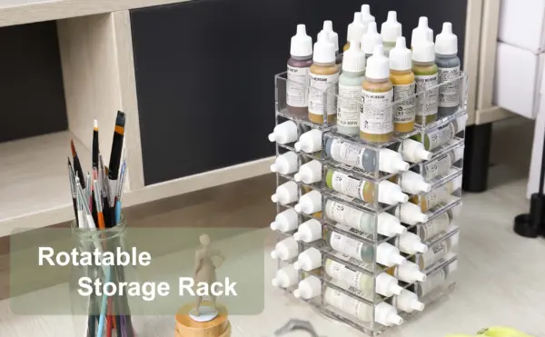 Rotating Paint Bottle Organizer with 48 Slots - Image 4