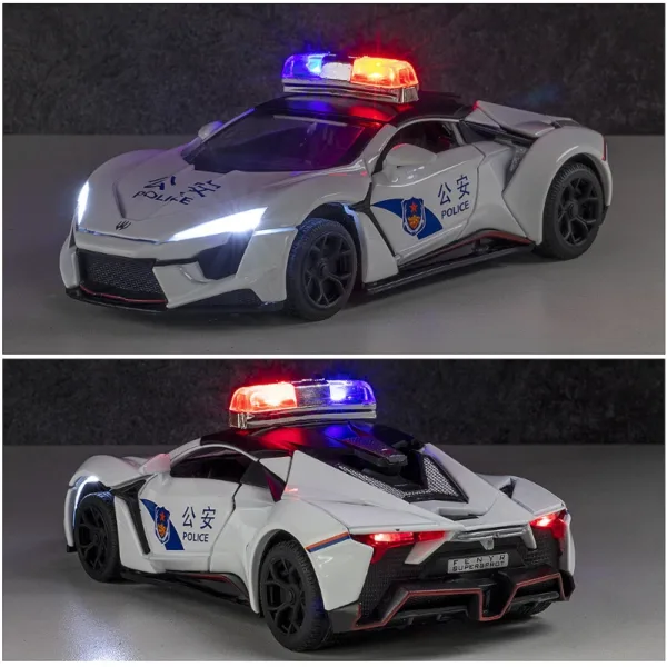 Lykan Hypersport Police Car Diecast Model 1/32