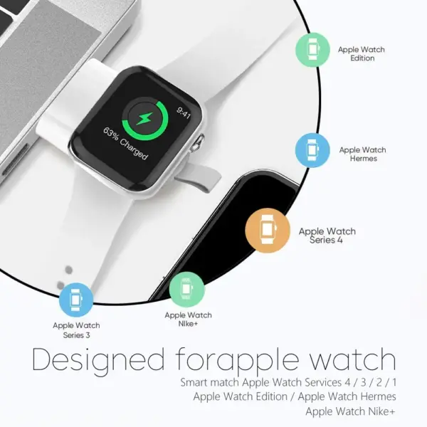 Wireless Charging Dock for Apple Watch Series 1-6 - Image 5