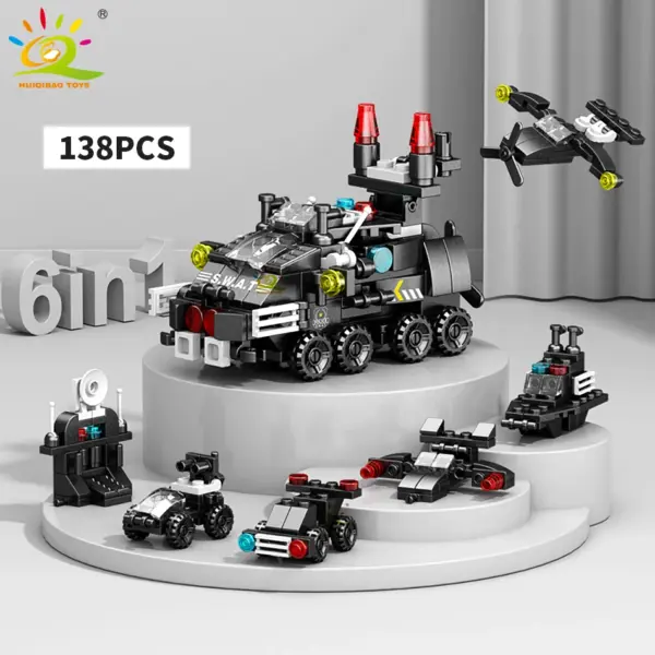 6in1 Police Truck Building Blocks Set - Image 14