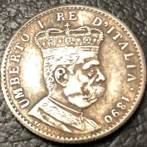 1890 Eritrea 1 Lira Coin Replica - Image 3