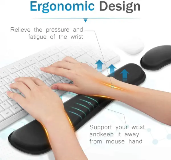 Ergonomic Memory Foam Wrist Rest Set - Image 2