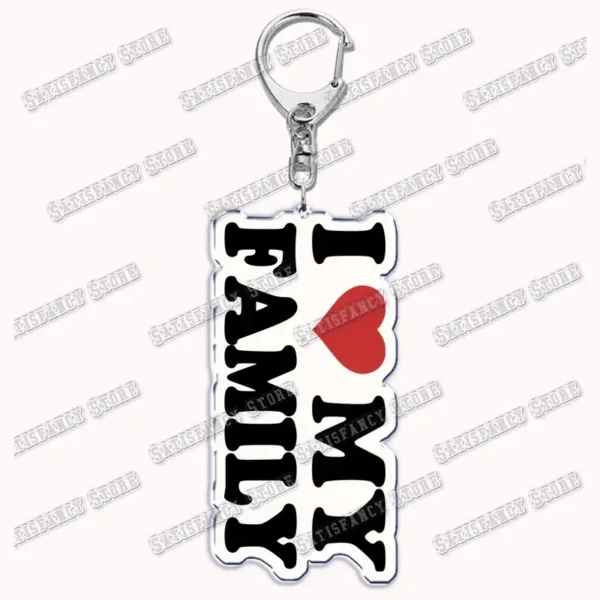 Silver Keychain with Heartfelt Letter Design - Image 51