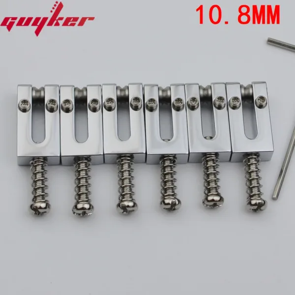 Stainless Steel Roller Brass Saddles Set for Guitar - Image 11