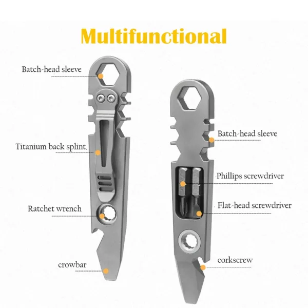 Titanium Alloy Ratchet Screwdriver Tool - Image 2