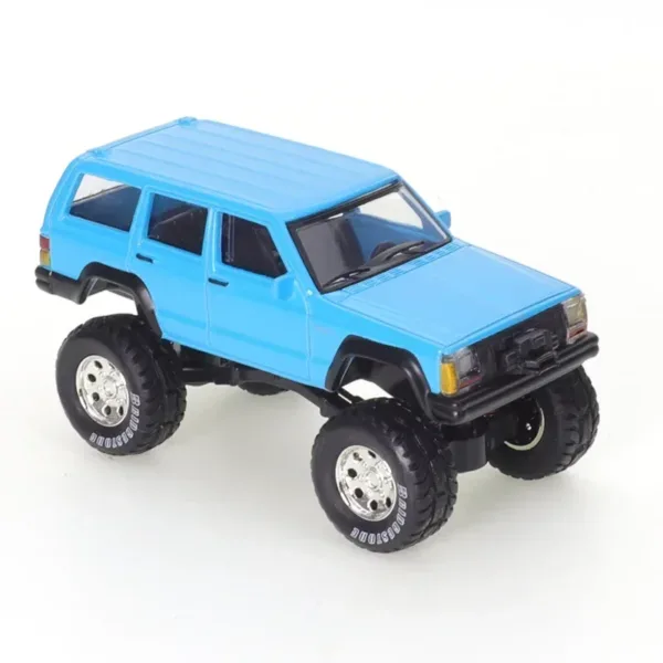 1:64 Blue Jeep Cherokee Diecast Model - Image 3