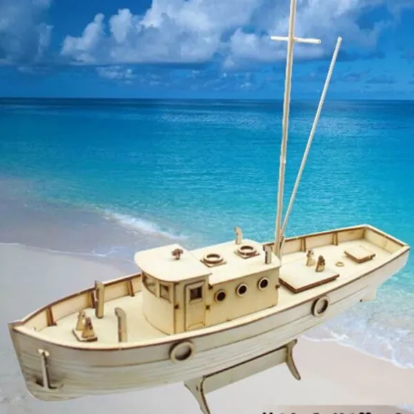 DIY Wooden Sailing Ship Model Kit 1:130 - Image 8