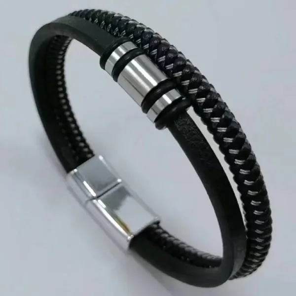 Punk Vintage Leather Cuff Bracelet for Unisex - Image 24