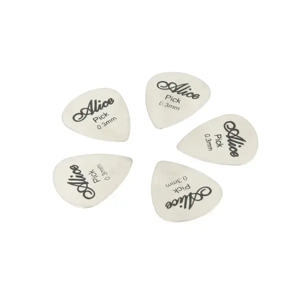 30Pcs Stainless Steel Guitar Picks Set 0.3mm - Image 2