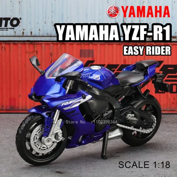 Yamaha YZF-R1 Diecast Model Motorcycle 1:18 - Image 2