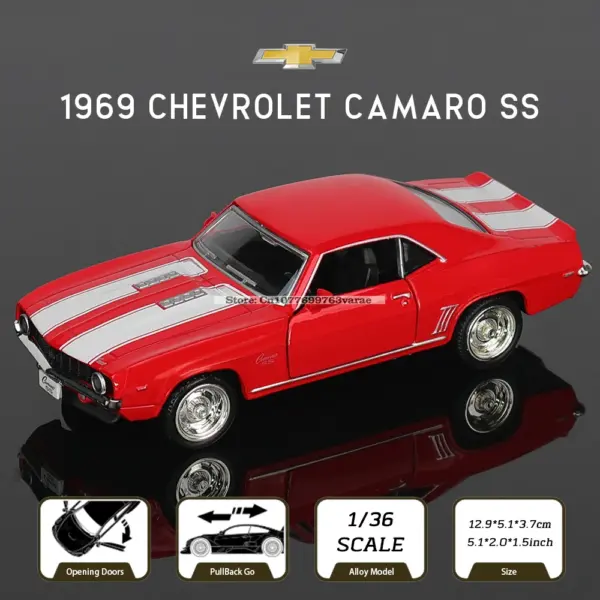 1:36 Diecast Chevrolet Camaro & BMW M3 Model - Image 13