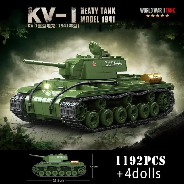 WW2 Tank Building Blocks Model Set for Kids - Image 19