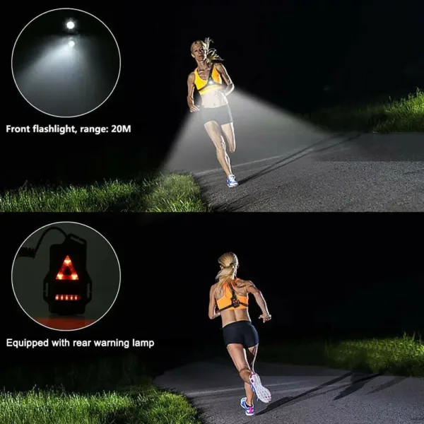 USB Rechargeable Waterproof Running Headlamp - Image 4