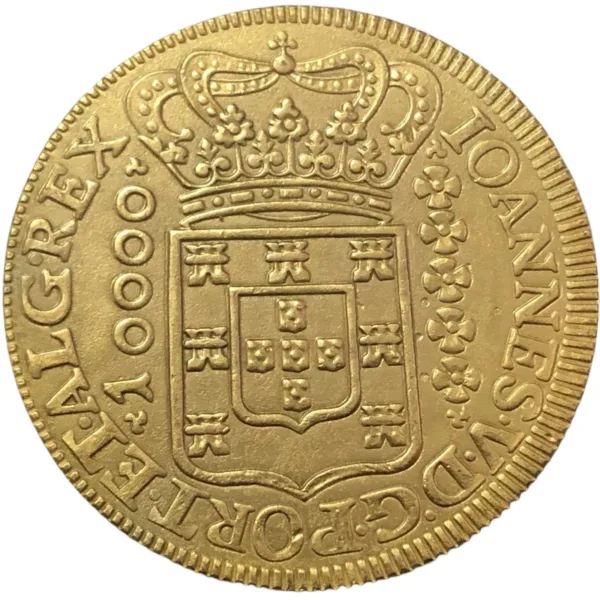 1726 Brazil 10000 Reis 22K Gold Copy Coin