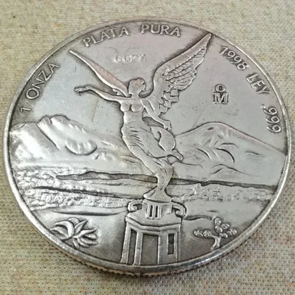 Antique Imitation 1998 Mexico 1 Onza Coin - Image 2