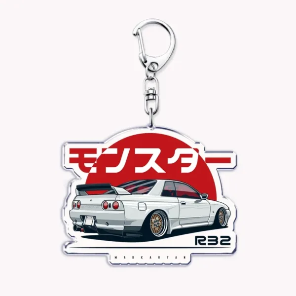 Classic Japanese Racing Cars Keychain Pendant - Image 3