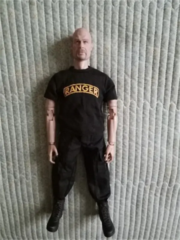 1/6 Scale Black T-shirt for 12 Inch Figures - Image 2