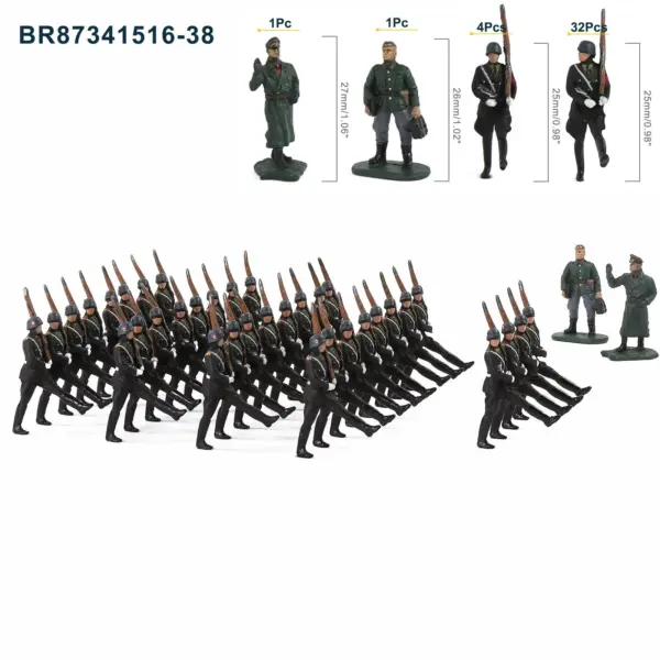 38pcs HO Scale Military Figures Set - Image 7