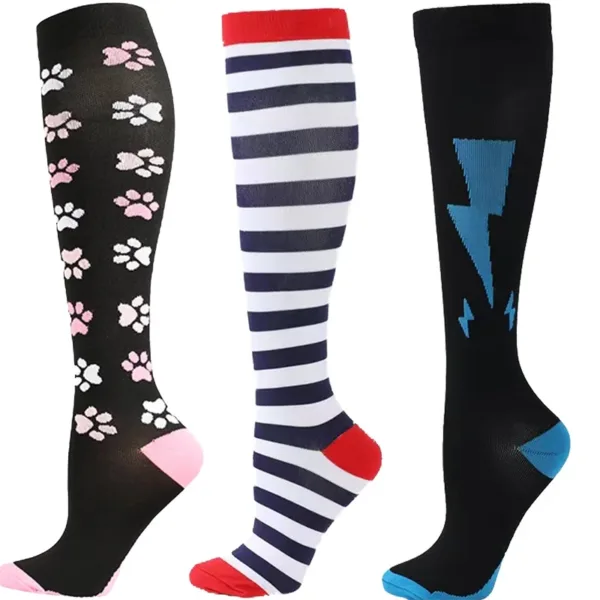 3 Pairs Compression Socks for Men and Women - Image 28